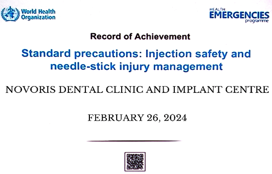 WHO Record of Achievement – Injection safety and needle-stick injury management