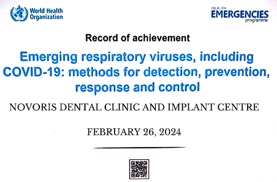 WHO Record of Achievement – Emerging respiratory viruses including COVID-19