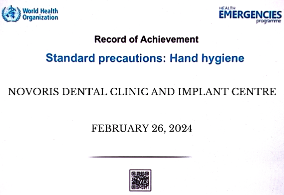 WHO Record of Achievement – Standard precautions: Hand hygiene